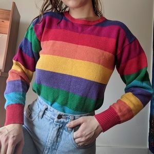🌈VINTAGE RAINBOW SWEATER